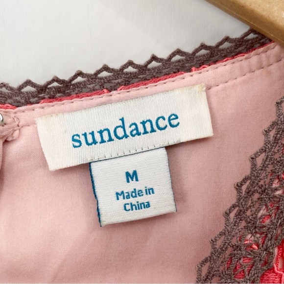 Sundance Colorful Vintage Days Lace Peplum Top Medium - Picture 10 of 11